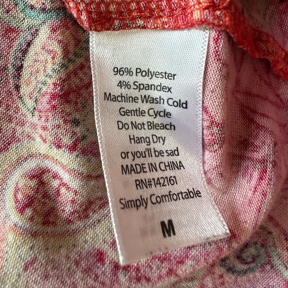 Medium Rose LuLaRoe Irma Tunic Shirt - Picture 3 of 3